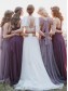 Long Grape Purple Tulle Floor Length Bridesmaid Dresses 902267 Long Grape Purple Tulle Floor Length Bridesmaid Dresses 902267