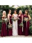 Long Grape Purple Tulle Floor Length Bridesmaid Dresses 902267 Long Grape Purple Tulle Floor Length Bridesmaid Dresses 902267