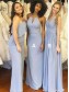 Long Blue Chiffon Floor Length Bridesmaid Dresses 902268 Long Blue Chiffon Floor Length Bridesmaid Dresses 902268