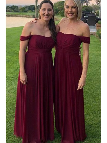 Long Chiffon Floor Length Bridesmaid Dresses 902270