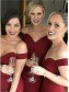 Long Mermaid Off the Shoulder Burgundy Bridesmaid Dresses 902272 Long Mermaid Off the Shoulder Burgundy Bridesmaid Dresses 902272