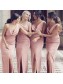 Long Pink Sheath Bridesmaid Dresses 902276 Long Pink Sheath Bridesmaid Dresses 902276