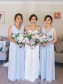 Long Blue Chiffon V Neck Floor Length Bridesmaid Dresses 902287 Long Blue Chiffon V Neck Floor Length Bridesmaid Dresses 902287