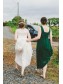 Long Green Chiffon V Neck Bridesmaid Dresses 902289