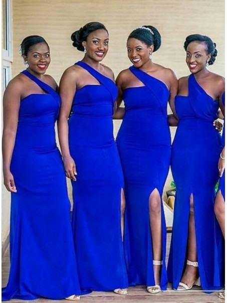 Long Royal Blue One Shoulder Bridesmaid Dresses 902291 Long Royal Blue One Shoulder Bridesmaid Dresses 902291