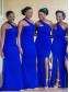 Long Royal Blue One Shoulder Bridesmaid Dresses 902291 Long Royal Blue One Shoulder Bridesmaid Dresses 902291