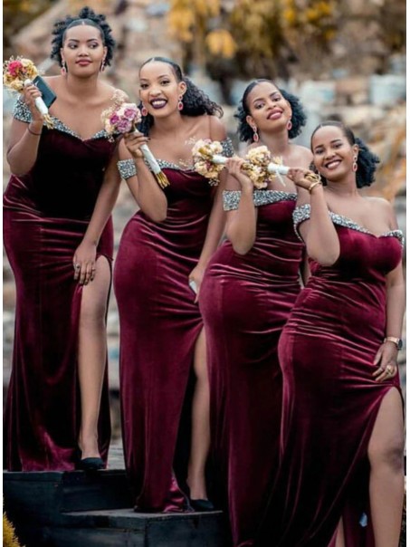 Long Beaded Off the Shoulder Bridesmaid Dresses 902293 Long Beaded Off the Shoulder Bridesmaid Dresses 902293