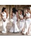Long White One Shoulder Bridesmaid Dresses 902299 Long White One Shoulder Bridesmaid Dresses 902299
