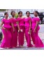 Long Mermaid FuchsiaOff the Shoulder Bridesmaid Dresses 902311 Long Mermaid FuchsiaOff the Shoulder Bridesmaid Dresses 902311