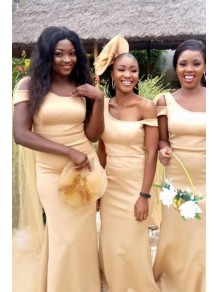 Long Yellow Mermaid One Shoulder Bridesmaid Dresses 902331 Long Yellow Mermaid One Shoulder Bridesmaid Dresses 902331