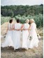 Long White Lace Floor Length Bridesmaid Dresses 902332
