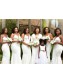 Long White Mermaid Spaghetti Straps Bridesmaid Dresses 902337