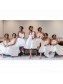 Short White Spaghetti Straps Beaded Bridesmaid Dresses 902345