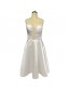 Short White Spaghetti Straps Beaded Bridesmaid Dresses 902345