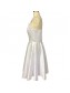 Short White Spaghetti Straps Beaded Bridesmaid Dresses 902345