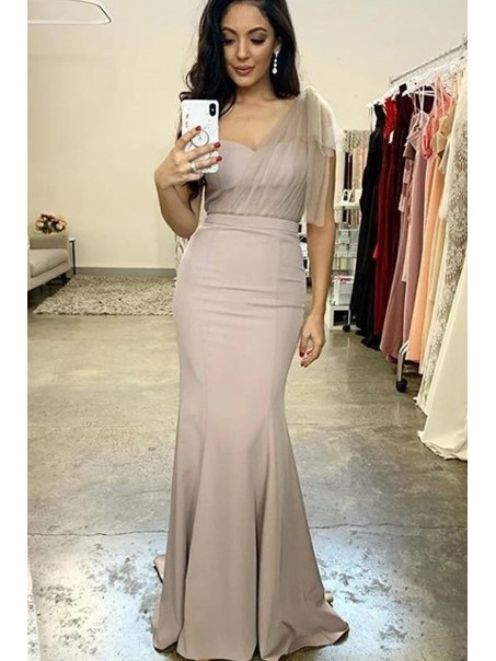 Long Mermaid One Shoulder Bridesmaid Dresses 902350