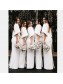 Long White Floor Length Bridesmaid Dresses with Sleeves 902353