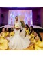 Long Yellow Mermaid Beaded Lace Bridesmaid Dresses 902354