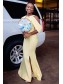 Long Yellow Mermaid Beaded Lace Bridesmaid Dresses 902354