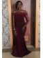 Long Mermaid Off the Shoulder Bridesmaid Dresses with Sleeves 902355