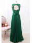 Long Green Lace and Chiffon Floor Length Bridesmaid Dresses 902380