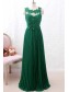 Long Green Lace and Chiffon Floor Length Bridesmaid Dresses 902380