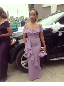 Long Off the Shoulder Bridesmaid Dresses 902385