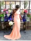 Long Pink One Shoulder Bridesmaid Dresses 902389