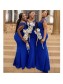Long Royal Blue Mermaid Bridesmaid Dresses 902393