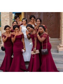 Long Mermaid Off the Shoulder Bridesmaid Dresses 902401