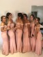 Long Mermaid Lace Off the Shoulder Bridesmaid Dresses 902407