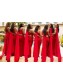 Long Red One Shoulder Bridesmaid Dresses 902411