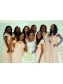 Long Pink Chiffon and Lace Bridesmaid Dresses 902426