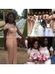 Long Pink Chiffon and Lace Bridesmaid Dresses 902426