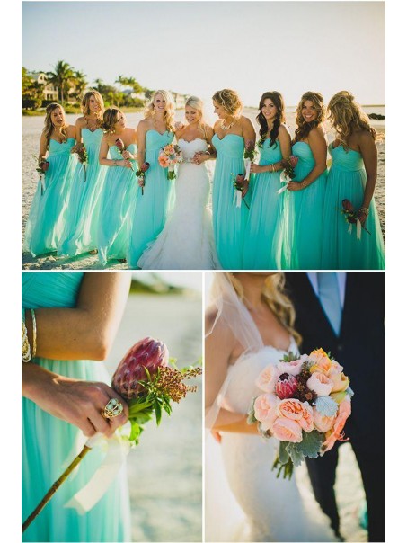 Long Blue Sweetheart Bridesmaid Dresses 902432 Long Blue Sweetheart Bridesmaid Dresses 902432