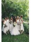 Asymmetrical White Chiffon Bridesmaid Dresses 902443