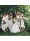 Asymmetrical White Chiffon Bridesmaid Dresses 902443