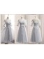 Short Lace and Tulle Bridesmaid Dresses with Sleeves 902446 Short Lace and Tulle Bridesmaid Dresses with Sleeves 902446