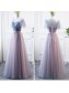 Long Tulle Floor Length Bridesmaid Dresses with Sleeves 902447 Long Tulle Floor Length Bridesmaid Dresses with Sleeves 902447