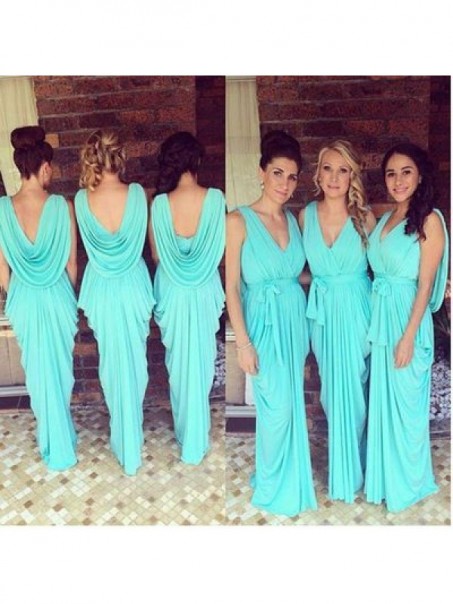 Long Chiffon V Neck Floor Length Bridesmaid Dresses 902451 Long Chiffon V Neck Floor Length Bridesmaid Dresses 902451