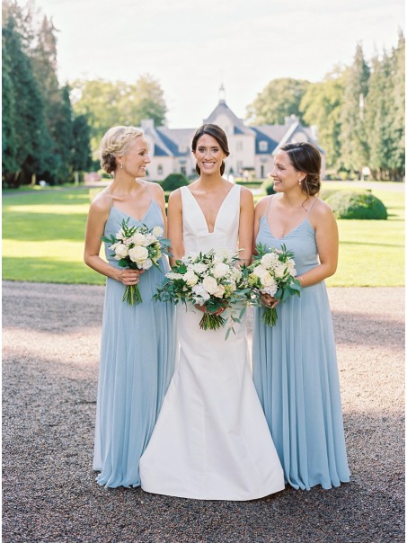 Long Blue Chiffon Floor Length Bridesmaid Dresses 902453 Long Blue Chiffon Floor Length Bridesmaid Dresses 902453