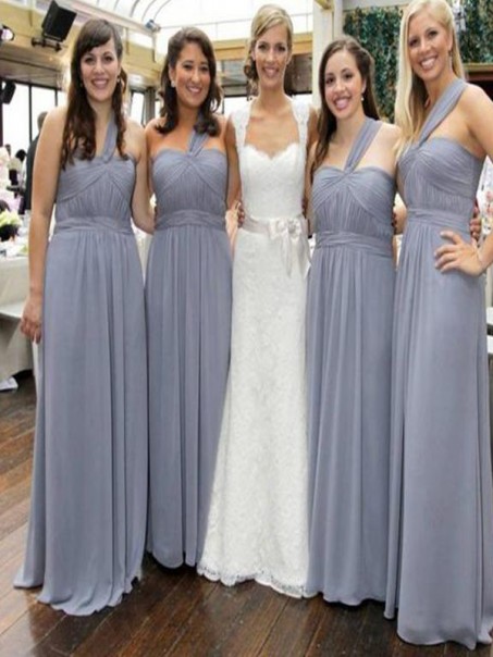 Long Chiffon One Shoulder Floor Length Bridesmaid Dresses 902454 Long Chiffon One Shoulder Floor Length Bridesmaid Dresses 902454