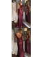 Long Grape Purple Sequin Bridesmaid Dresses with Cap Sleeves 902463