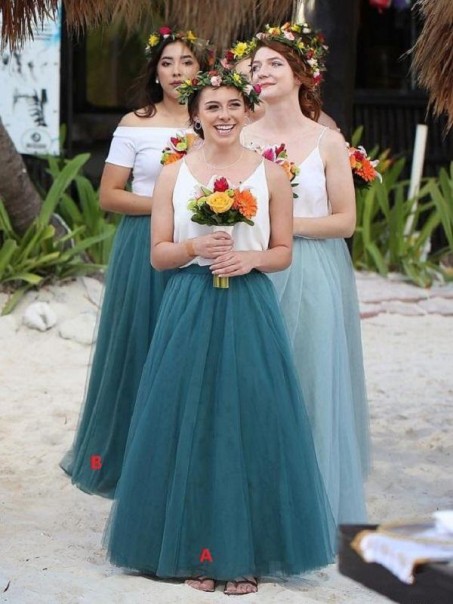 Long Tulle Floor Length Bridesmaid Dresses 902464 Long Tulle Floor Length Bridesmaid Dresses 902464