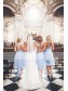 Short Blue Chiffon Bridesmaid Dresses 902468
