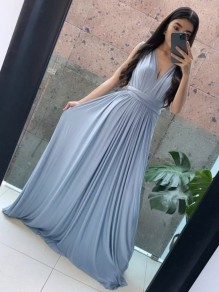 Long V Neck Bridesmaid Dresses 902476