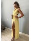 Long Yellow Chiffon V Neck Floor Length Bridesmaid Dresses 902480 Long Yellow Chiffon V Neck Floor Length Bridesmaid Dresses 902480