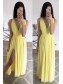 Long Yellow Chiffon V Neck Floor Length Bridesmaid Dresses 902480 Long Yellow Chiffon V Neck Floor Length Bridesmaid Dresses 902480