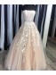 A-Line Strapless Lace Wedding Dresses Bridal Gowns 903001