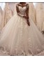Elegant Lace Long Sleeves Ball Gown Wedding Dresses Bridal Gowns 903007 Elegant Lace Long Sleeves Ball Gown Wedding Dresses Bridal Gowns 903007